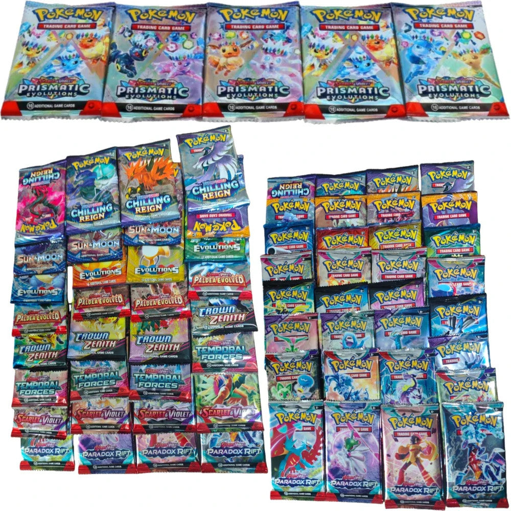 10 Pokémon Card Packs, Bright Stars,151 Prismatic Evolutions
