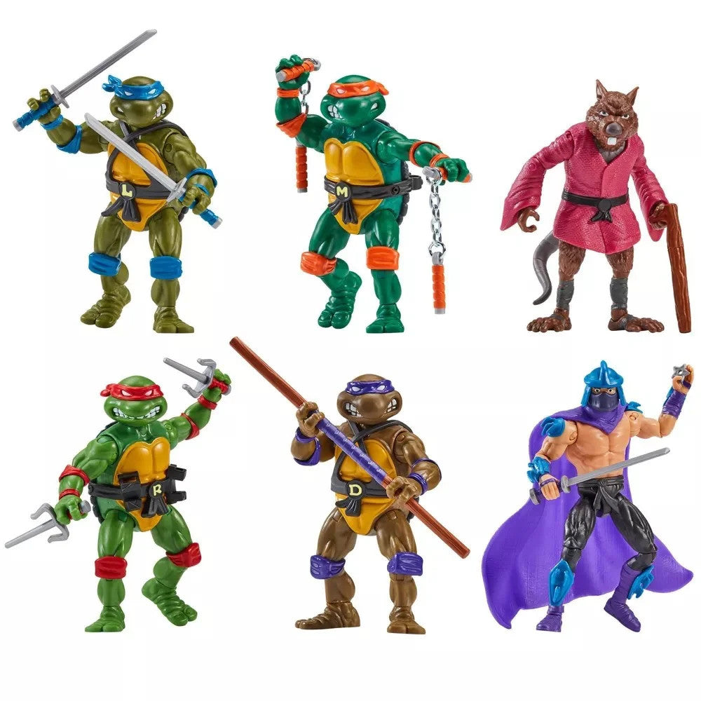 6Pcs/set TMNT Classic Remastered Teenage Mutant Ninja Turtles Target