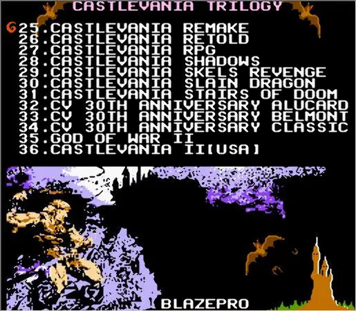 CASTLEVANIA I, II, III COLLECTION 48 in 1 Game Cartridge for NES/FC Console