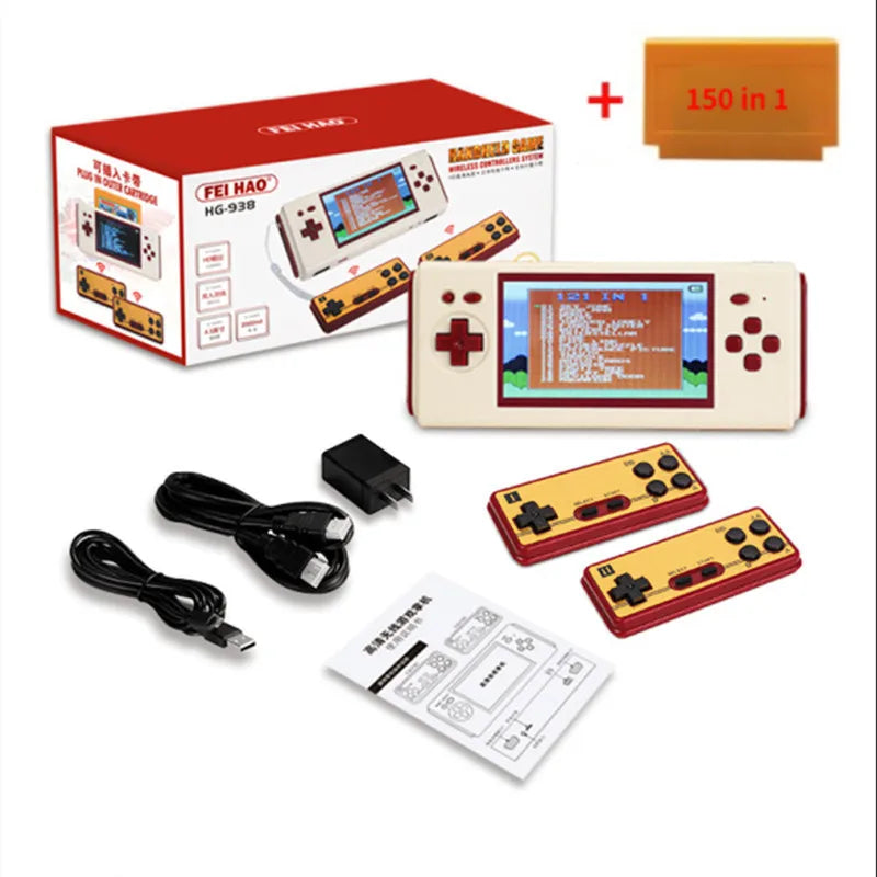 HG938 Handheld Retro Game Console Built-in 121 games 4.3 Inch HD Large Screen Compatible for NES Games Holiday Gifts
