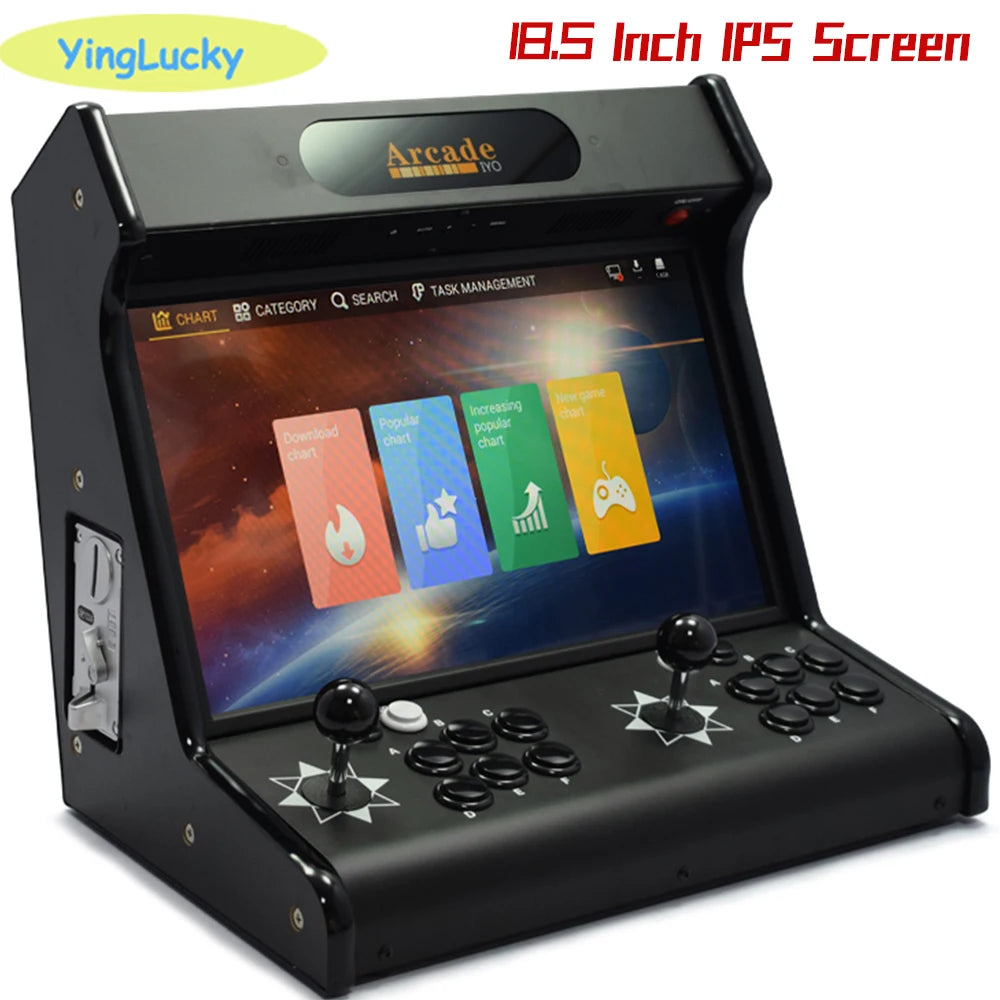 3D Pandora arcade WiFi 10000 Games 18.5 Arcade Cabinet Machine 2 Players Joystick Button with Coin Slooter Arcade Console Bartop