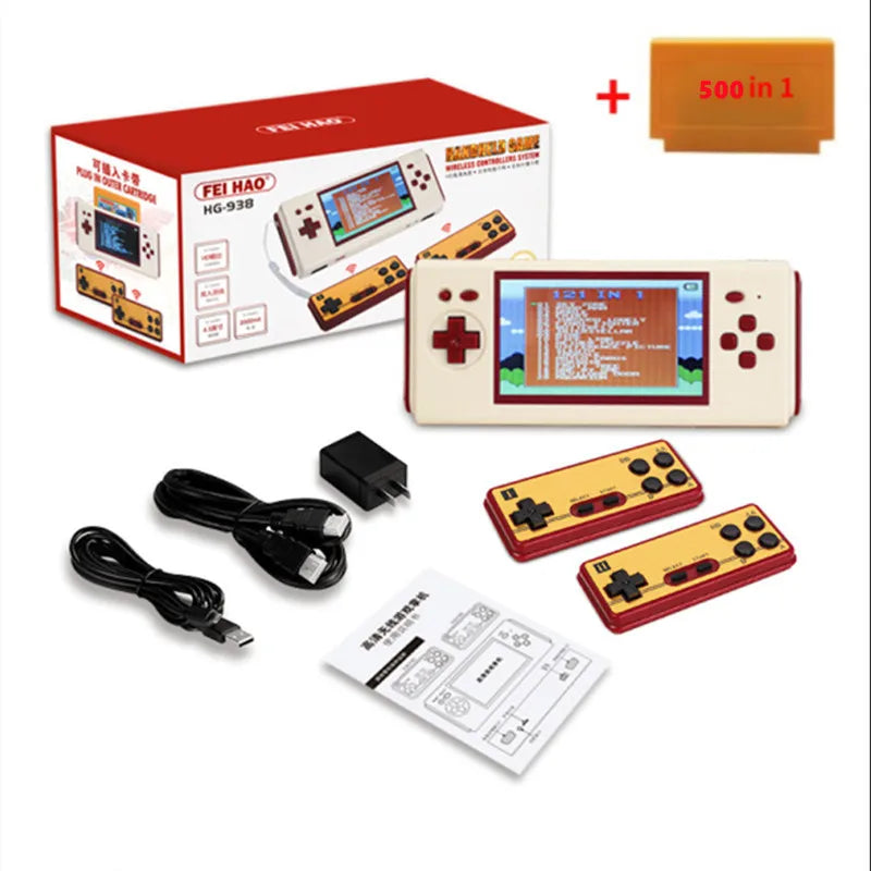 HG938 Handheld Retro Game Console Built-in 121 games 4.3 Inch HD Large Screen Compatible for NES Games Holiday Gifts