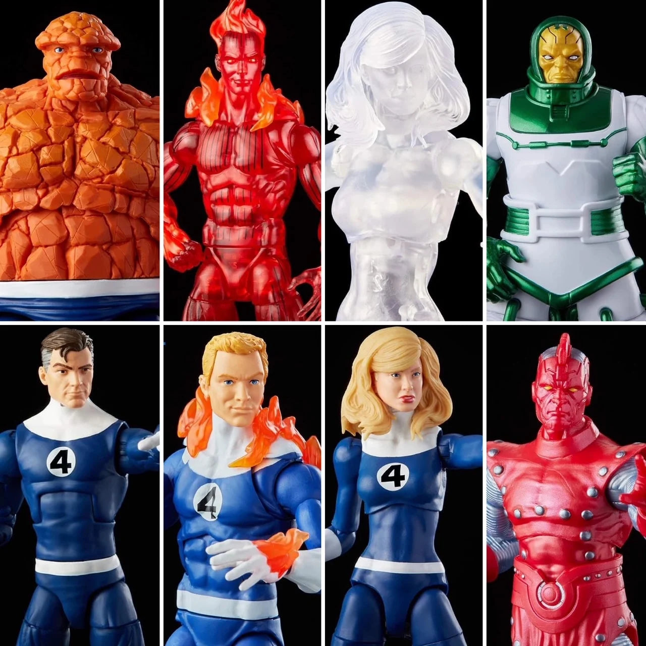 Marvel Legends Fantastic Four Retro Wave The Thing Invicible Woman Mr Fantastic Human Torch Psycho Man 6"Action Figure