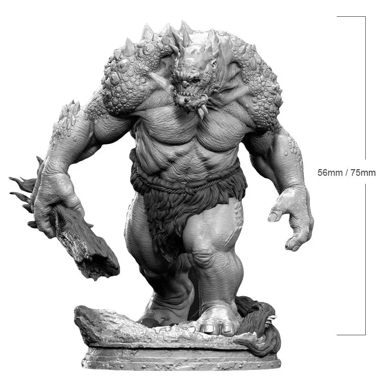 1/32 56mm 1/24 75mm Resin Model Kit Troll Monster ORC Figurine Unpainted