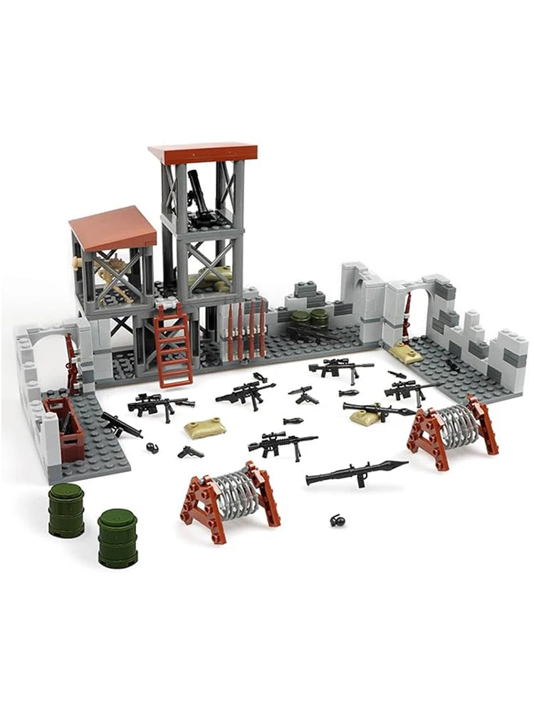 Army Military Base Model Building Kits  Mini Army Supplies Guns Building Blocks Sets