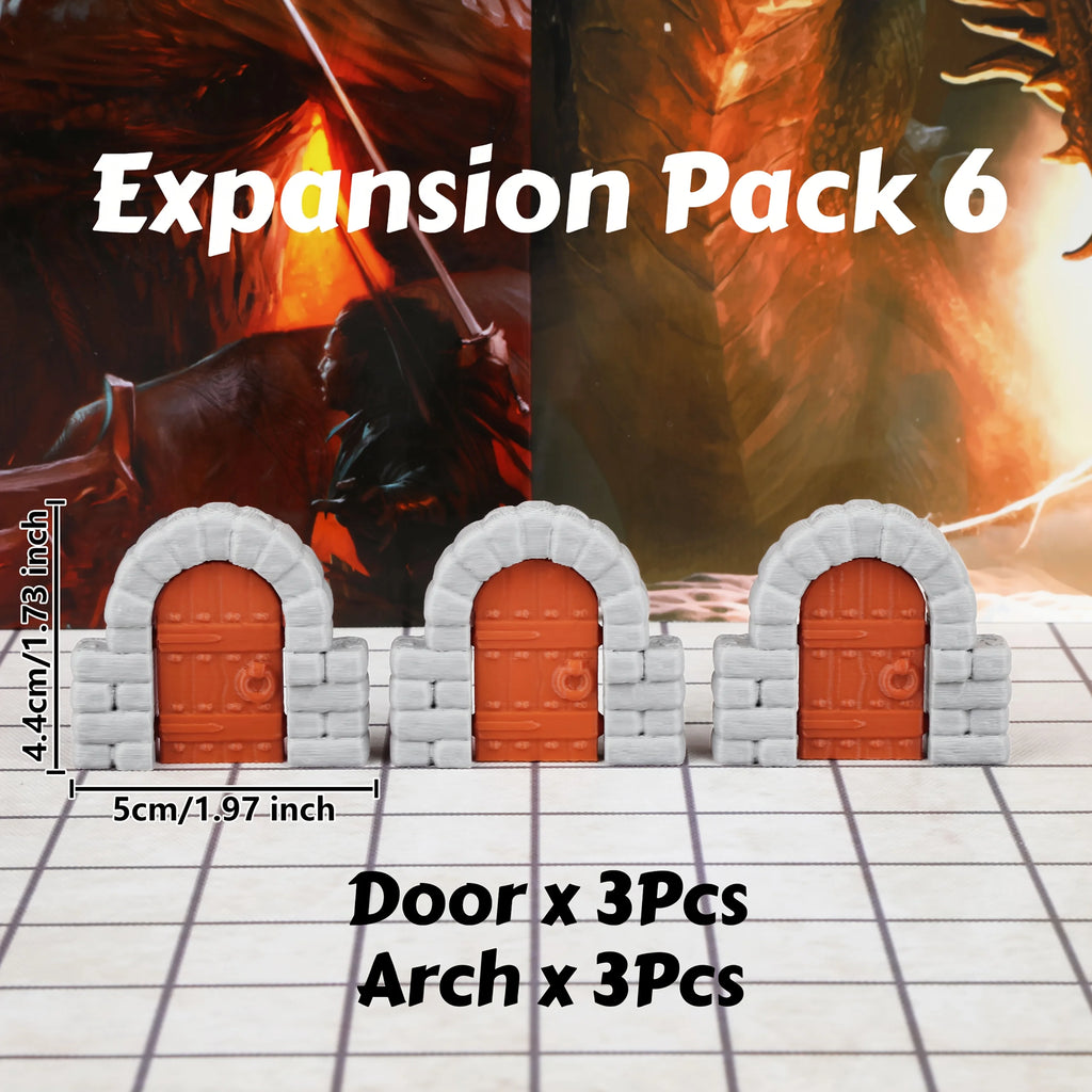 28mm Dungeon Walls Miniature Terrain Modular System, Terrain Building Accessories for Tabletop RPG Role Playing Game Scenes