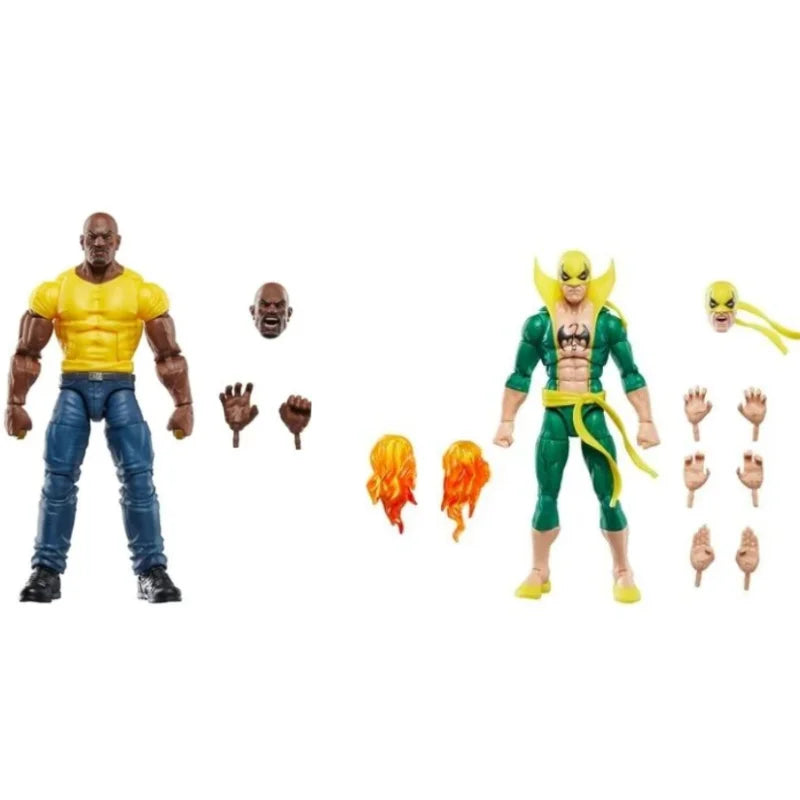 Original Comic Version Marvel Legends 85th Anniversary Iron Fist And Luke Cage Anime Figure Figurine Retro Collectible Model