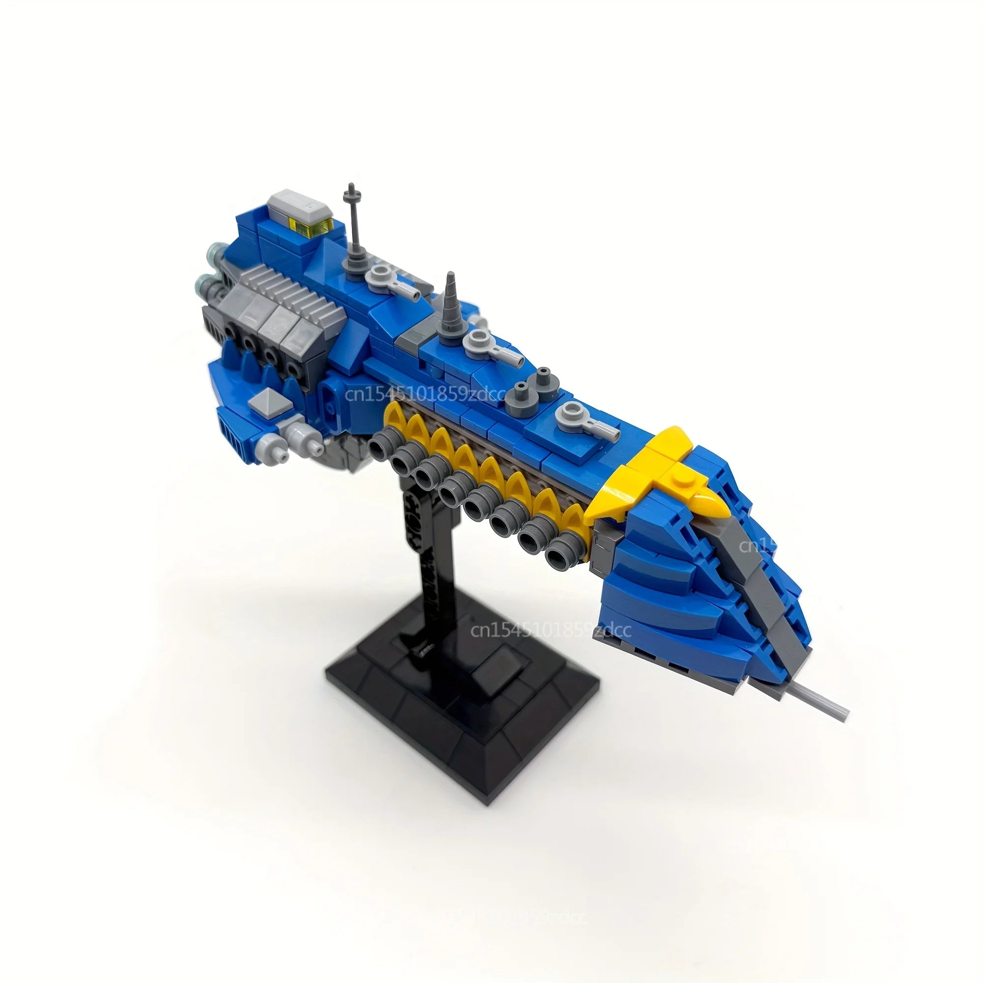 MOC Game Heavy Cruiser Class Battleship Model 428PCS Building Blocks Weapon Warship MOC-185374 Idea Set Aldult Bricks Toys Gift