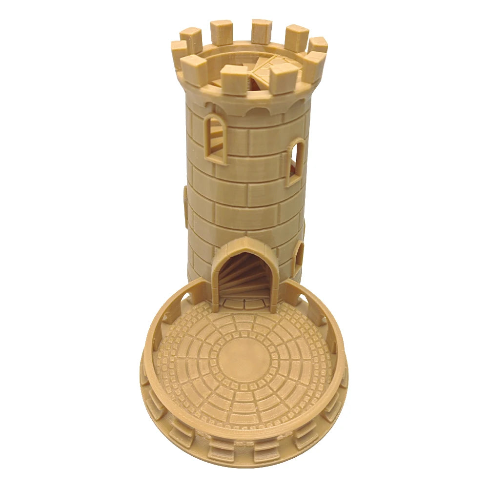 DND Medieval Dice Tower Twister Accessory for Role Playing Board Games Tabletop Rolling Castle Tray
