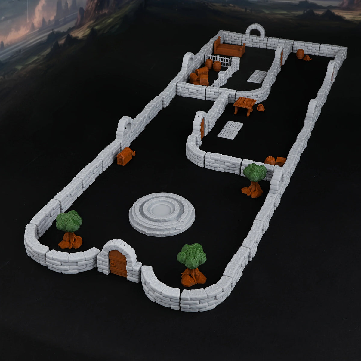 Expandable Modular Dungeon Wall Terrain Set - Great for TTRPG Tabletop Role Playing Games And Gaming Additions
