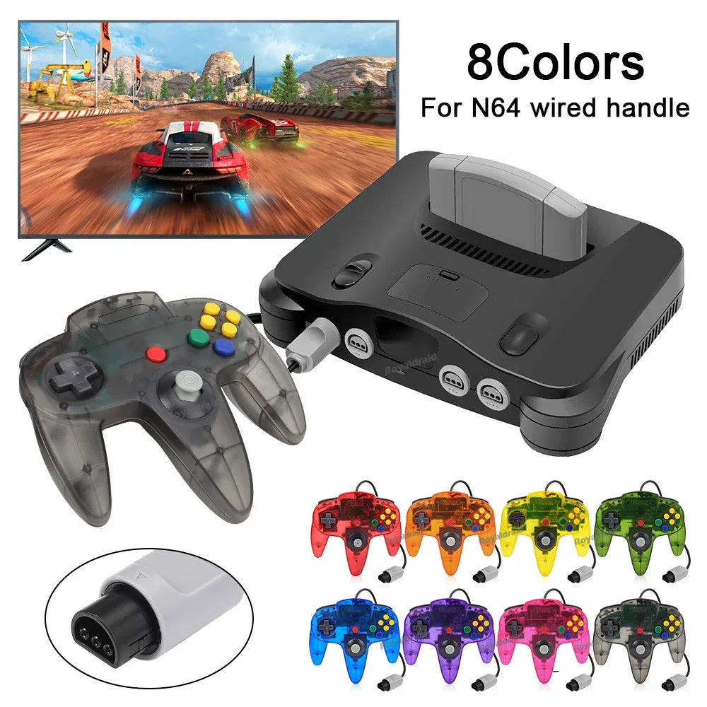 NEW For N64 Controller Classic Wired Remote Control Gamepad Gaming Joystick Retro Video Game System For N64 Console Joypads