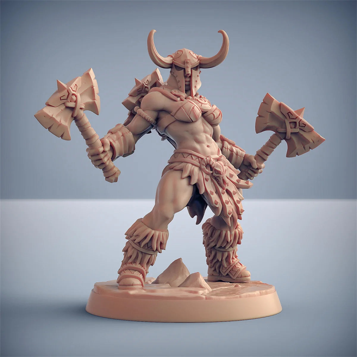 Barbarian Lion Riding Crazy Battle Dragon and Dungeon DND Running Team Board Game Chess Model