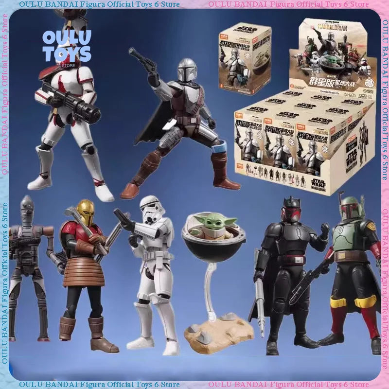 Original Blokees Star Wars Blind Box Galaxy Of Stars Mandalorian Bounty Hunt Toy Decorative Ornaments Action Figures Gift Toys