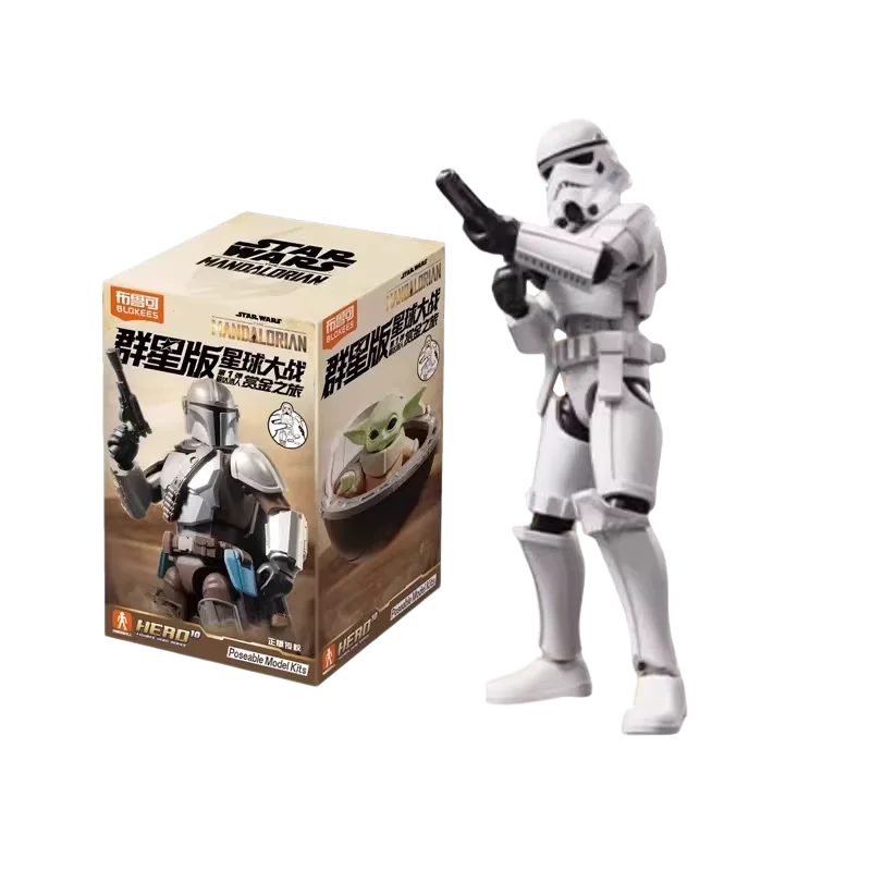Original Blokees Star Wars Galaxy Edition Vol.1 The Mandalorian Bounty Tour Blind Box Action Figure Hero Collection Boy Gift Toy