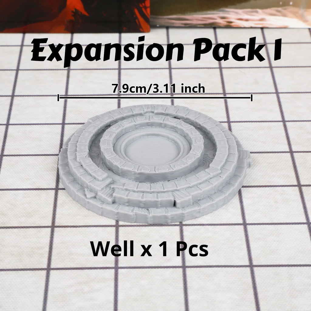 28mm Dungeon Walls Miniature Terrain Modular System, Terrain Building Accessories for Tabletop RPG Role Playing Game Scenes