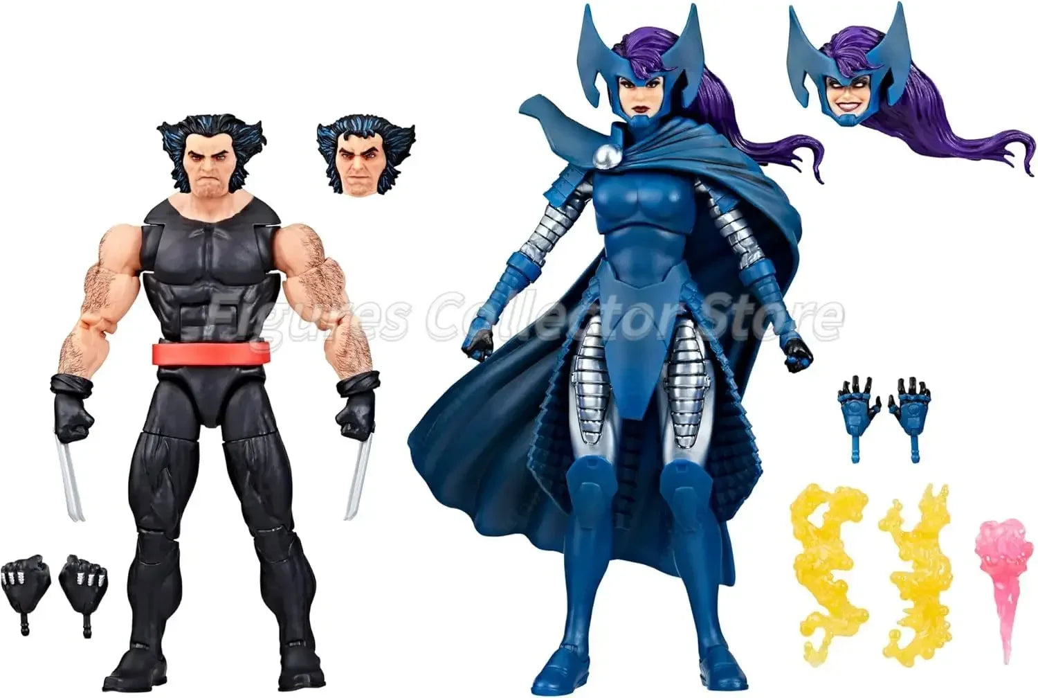 Marvel Legends Series Wolverine and Psylocke 50th Anniversary Comics Collectible 6-Inch 2-Pack Action Figures