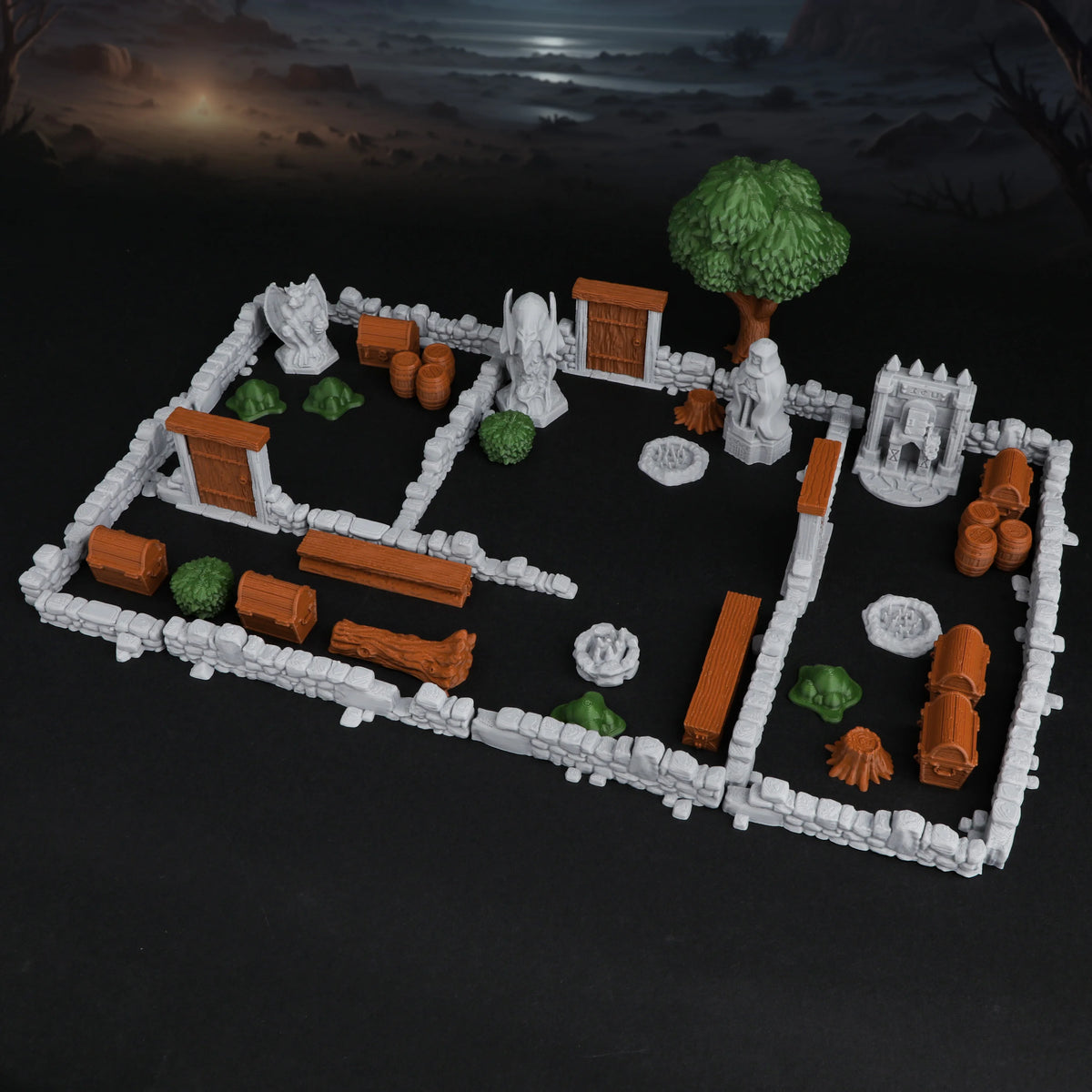 Ultimate RPG Accessories Set – Modular Terrain, Statues, Trees & Props for Tabletop RPGs, Perfect Gift for Gamers and Collectors
