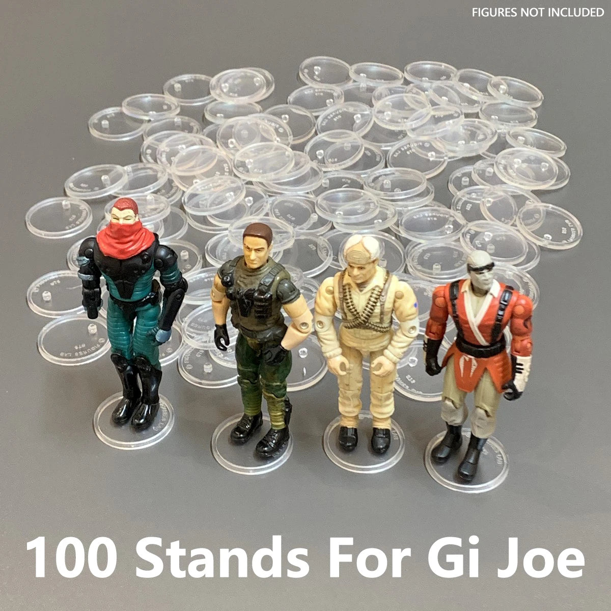 Lot 10-100PCS Black & Transparent Stand Base For 3.75inch G.I. JOE Gi Joe Cobra Action Force Soldier Figures Display Accessory