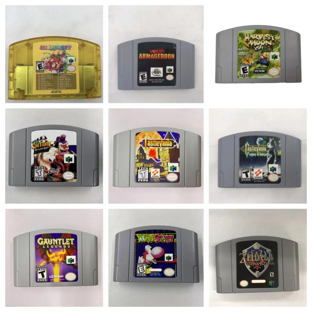 N64 American Version Game Cartridges, Various Game Cards, Choose Your Favorite Game