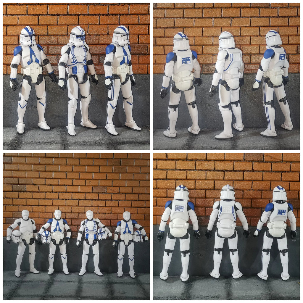 Star Wars 3.75 Inch Trooper 1/18 501st 187th Legion  Shock Action Figure REX ARF P1 P2 clone Toys Model Loose