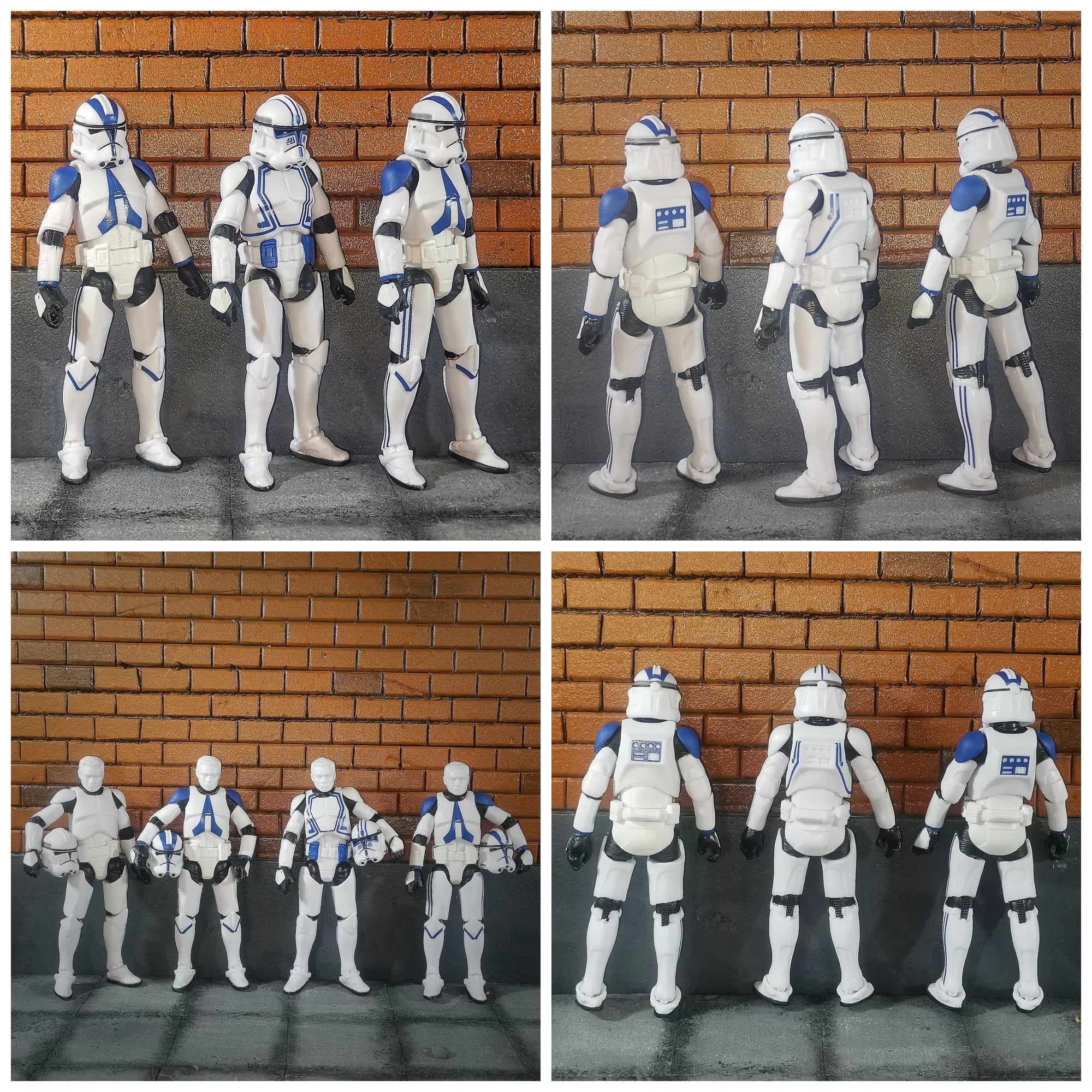 Star Wars 3.75 Inch Trooper 1/18 501st 187th Legion  Shock Action Figure REX ARF P1 P2 clone Toys Model Loose