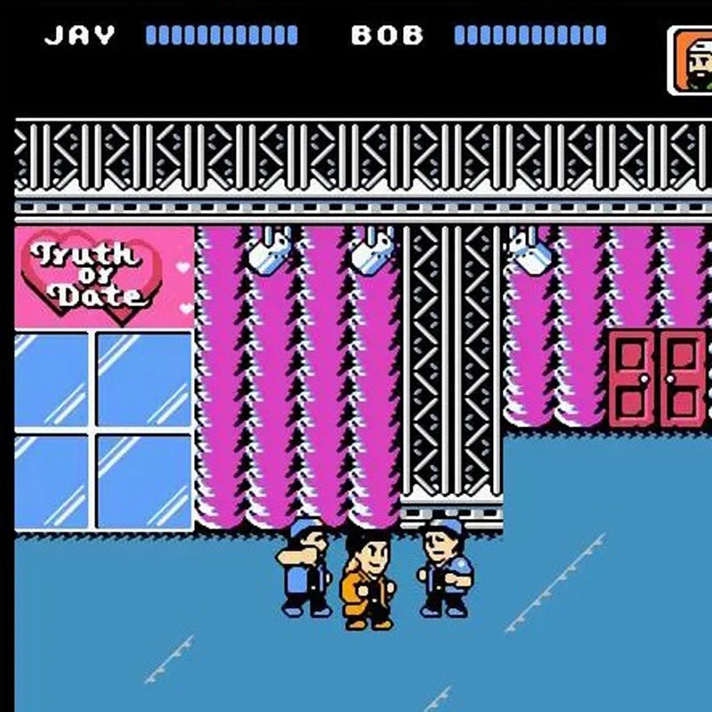 Jay and Silent Bob Mall Brawl Game Cartridge for NES Console 72Pins 8 Bit Video Game Cartridge