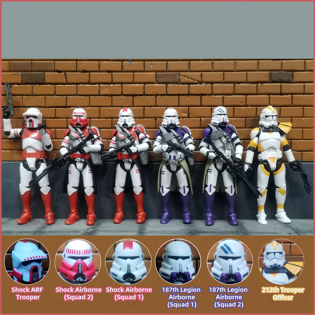 Star Wars 3.75 Inch Trooper 1/18 501st 187th Legion  Shock Action Figure REX ARF P1 P2 clone Toys Model Loose