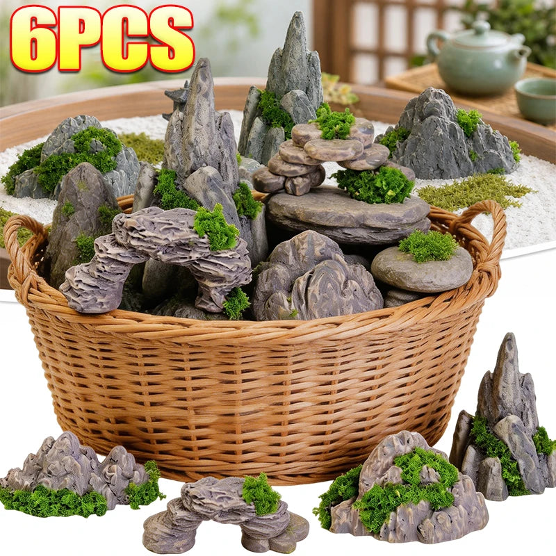 Miniature Mountain Fake Stone Resin Rockery Landscape