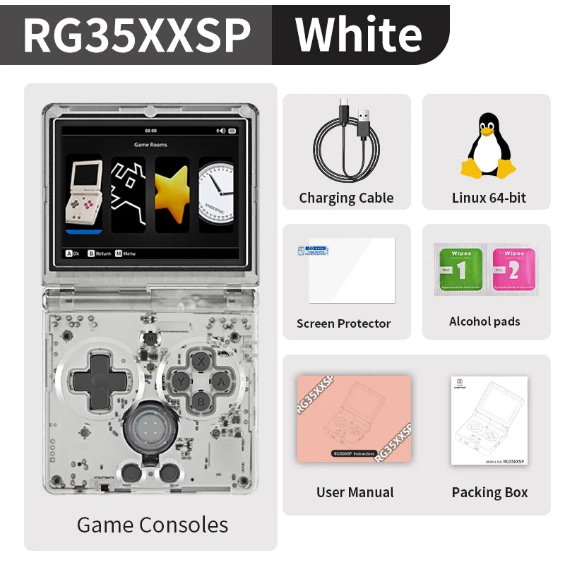ANBERNIC RG35XXSP Flip Retro Handheld Game Console Linux 64bit WiFi Bluetooth Online Play HDMI-TV Out