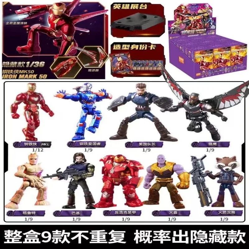 Original BLOKEES The Avengers Building Block Toys Action Figure Iron Man Captain America Thanos Assembly Model Toys Kids Gifts