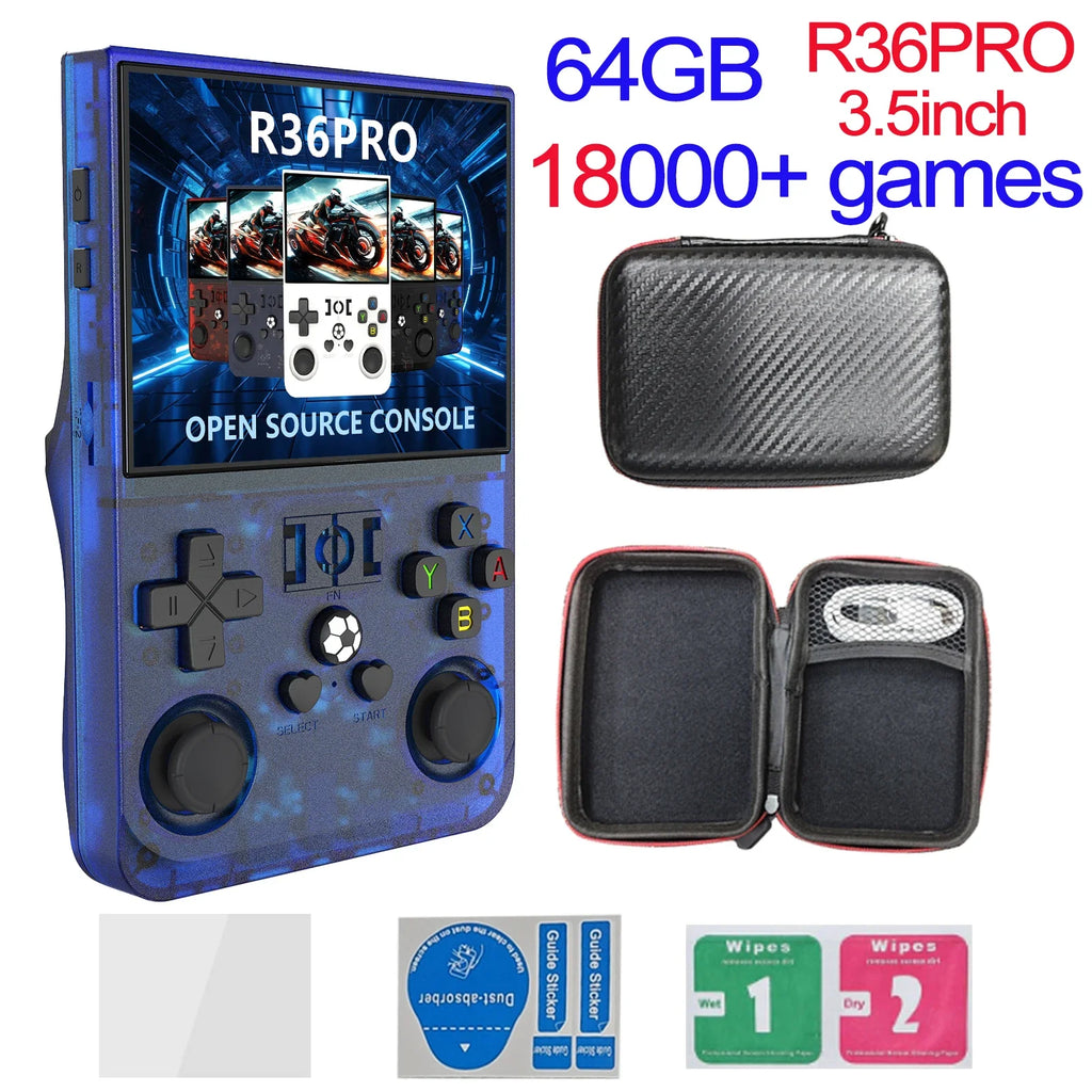 R36MAX Game Console 64GB 128GB 18000+GAMES Linux System 4.0 inch