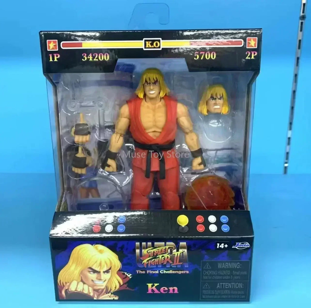 In Stock Jada Toys Ultra Street Fighter II M.Bison Dhalsim Violent Ken RYU Chun Li 6" Inch Action Figure Collectible Toy Gift