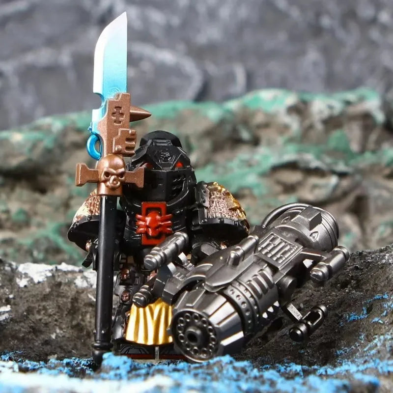 Creative Roman Warrior Brick Man Robot Model Hobby Children's Puzzle Toy Gift for Children's Holiday Gift Collection Decoration