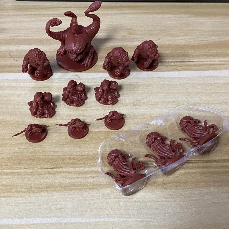 Lot Cave Bear Red Dragon Devil Rogue Cleric Elf Paladin  Monsters Character Board Game Minis