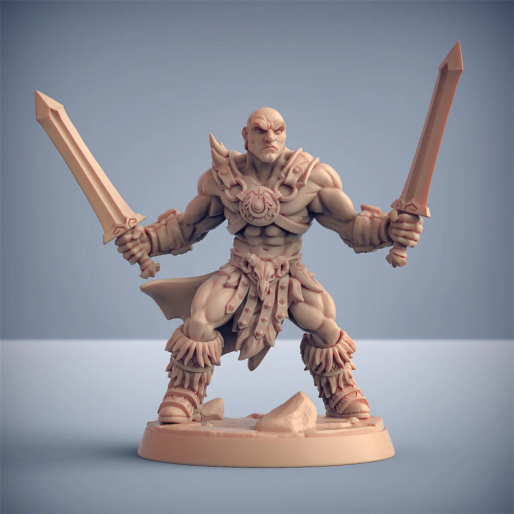 Barbarian Lion Riding Crazy Battle Dragon and Dungeon DND Running Team Board Game Chess Model