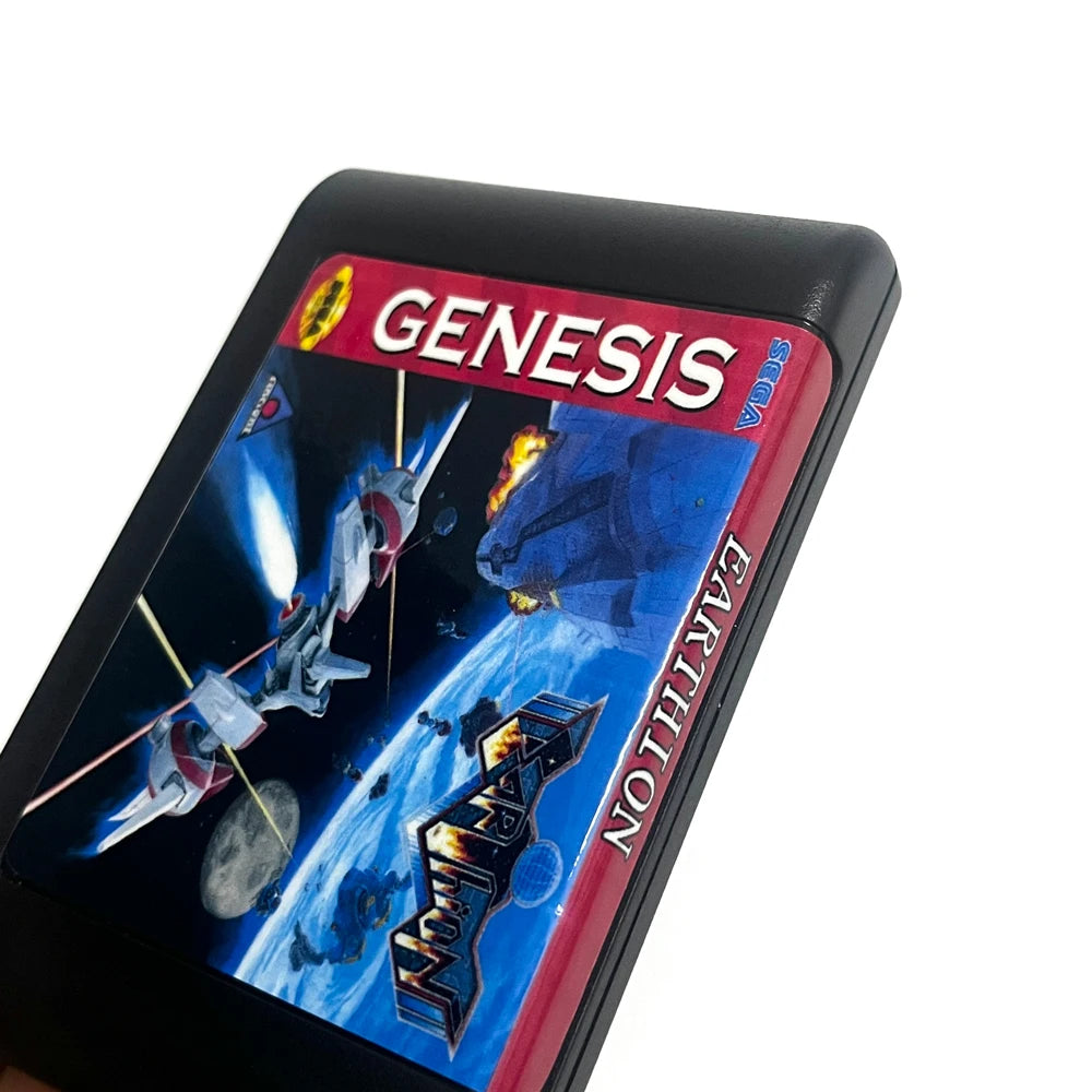 Genesis Version MD Earthion 16-Bit Horizontal SHMUP Shooting Game Vibrant Pixel Art Brand New