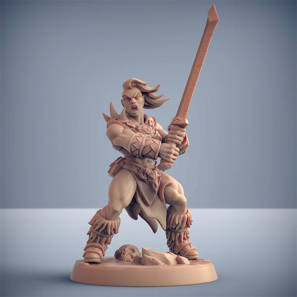 Barbarian Lion Riding Crazy Battle Dragon and Dungeon DND Running Team Board Game Chess Model