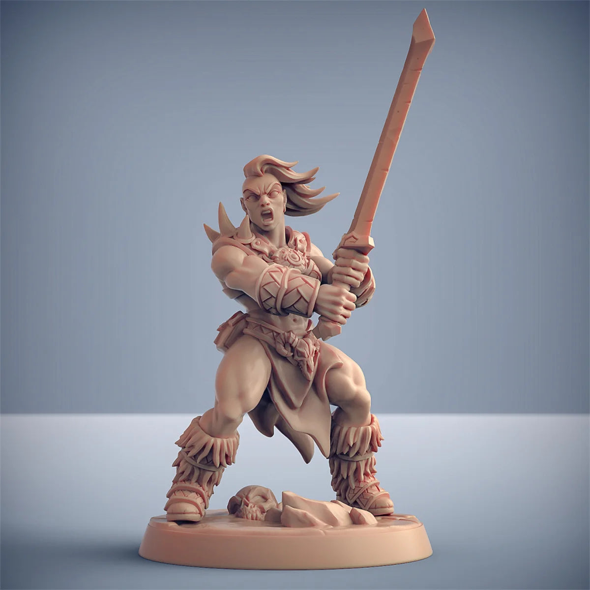 Barbarian Lion Riding Crazy Battle Dragon and Dungeon DND Running Team Board Game Chess Model