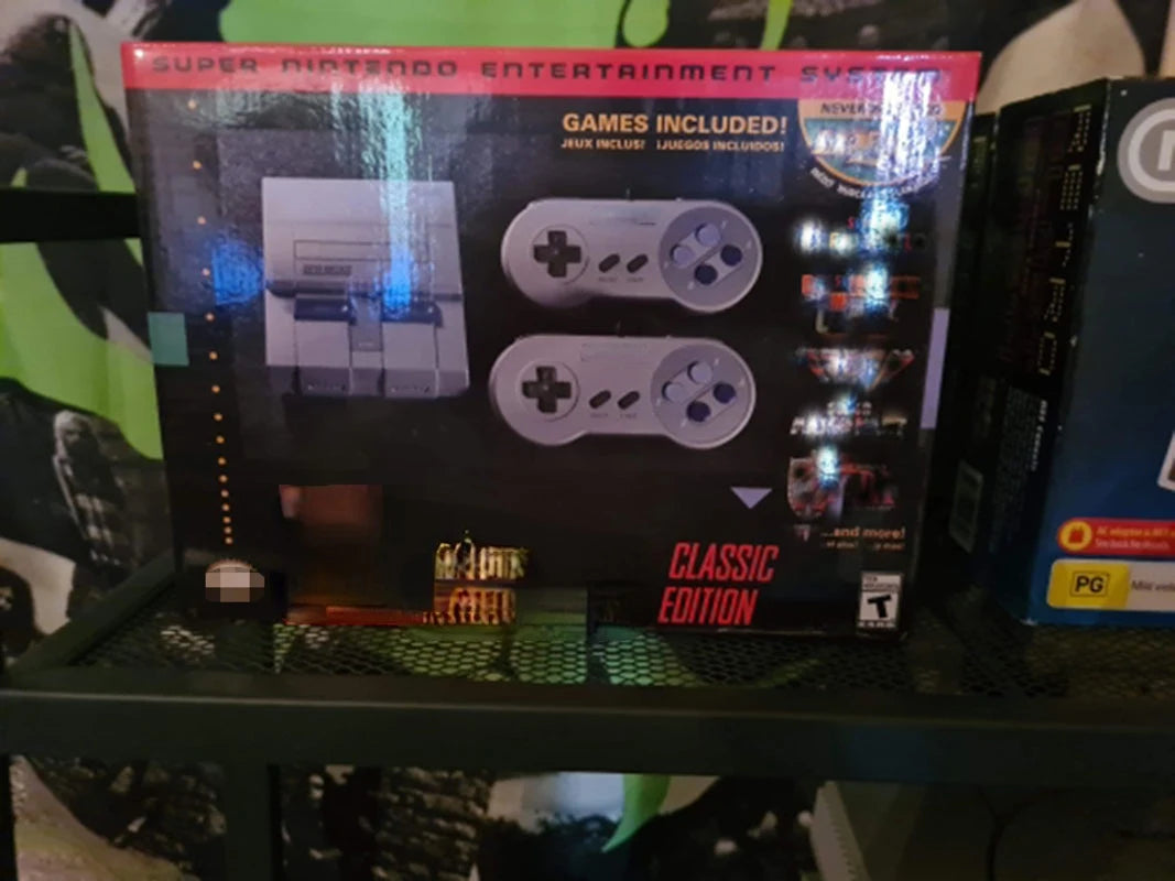16-bit SNES MINI Game Console U.S. Version w/30 Games & Support for Tf Card