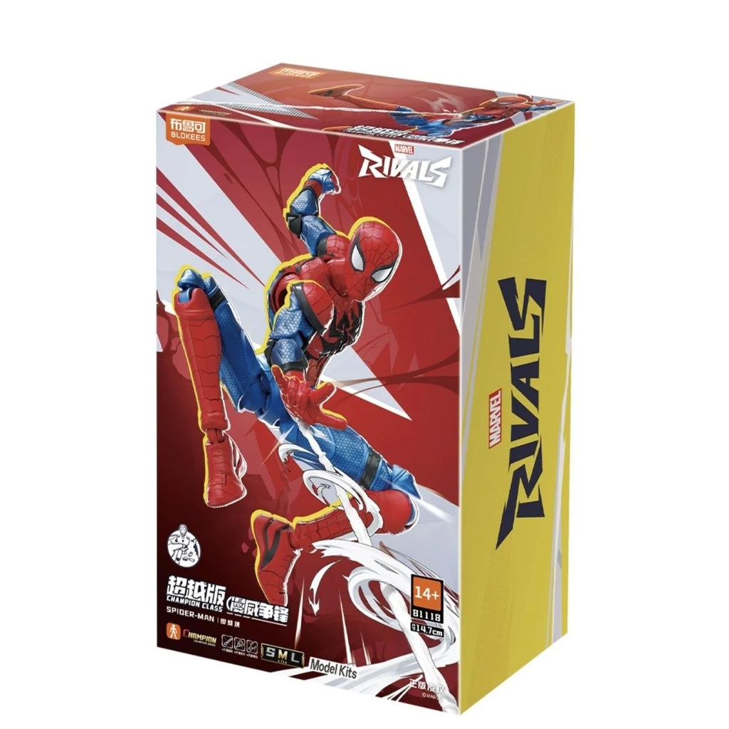 Original Blokees Marvel Champion Class Model Kits Spider-Man Iron Man Action Figures Peripheral Collection Toys Boy Gifts