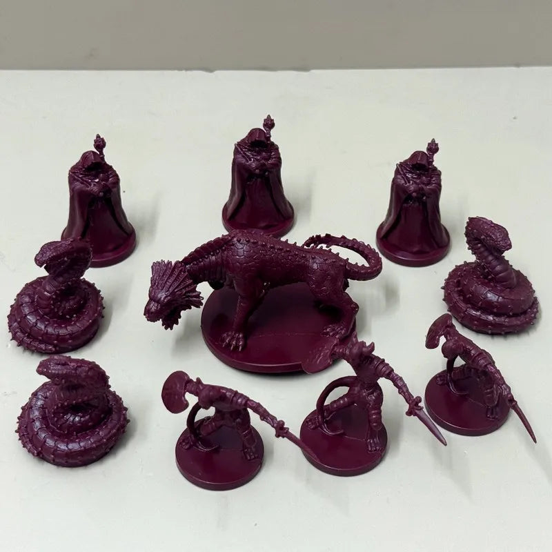 Lot Cave Bear Red Dragon Devil Rogue Cleric Elf Paladin  Monsters Character Board Game Minis