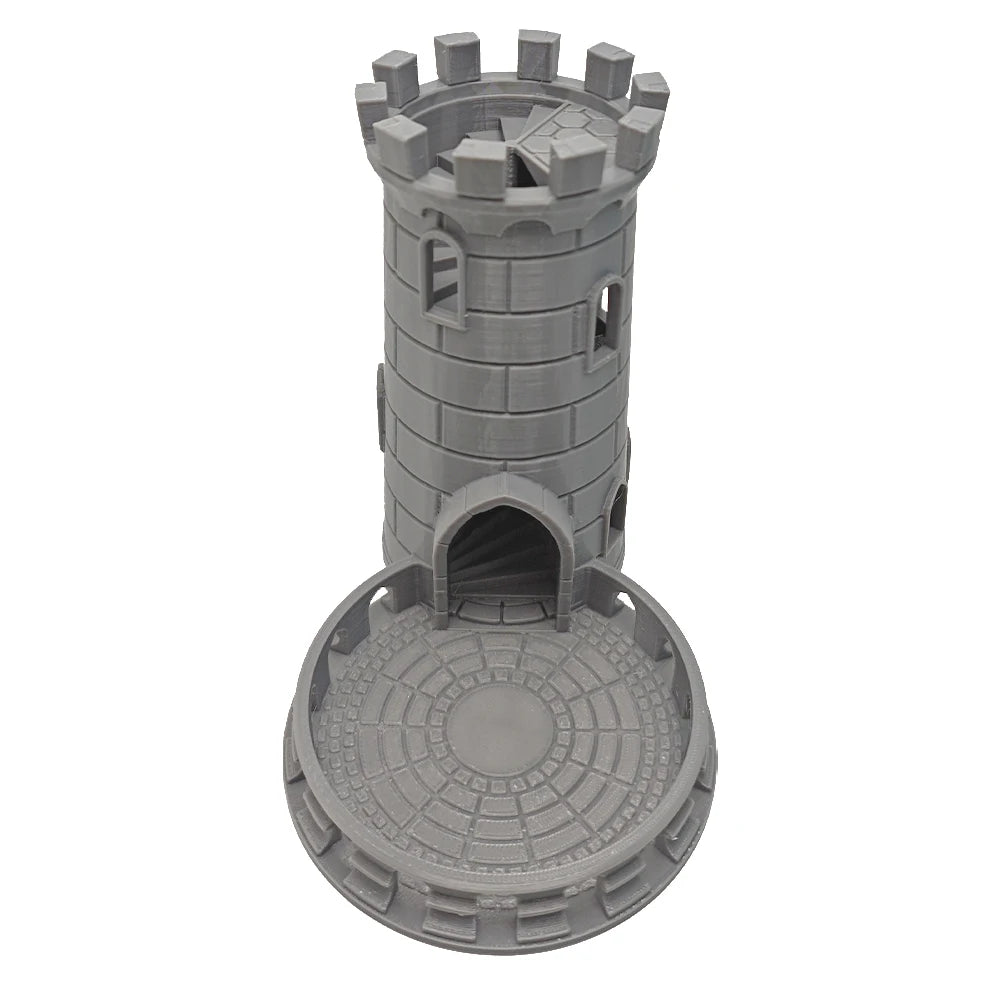 DND Medieval Dice Tower Twister Accessory for Role Playing Board Games Tabletop Rolling Castle Tray