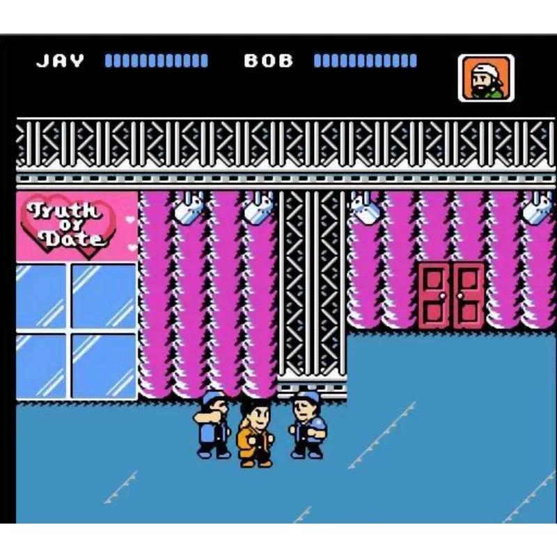 Jay and Silent Bob Mall Brawl 8Bit Retro Game Cartridge for FC Console 60Pins / NES Console 72Pins Video Game Card
