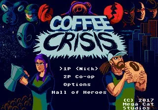 Coffee Crisis -Game for the Mega Drive/PAL Console Mega