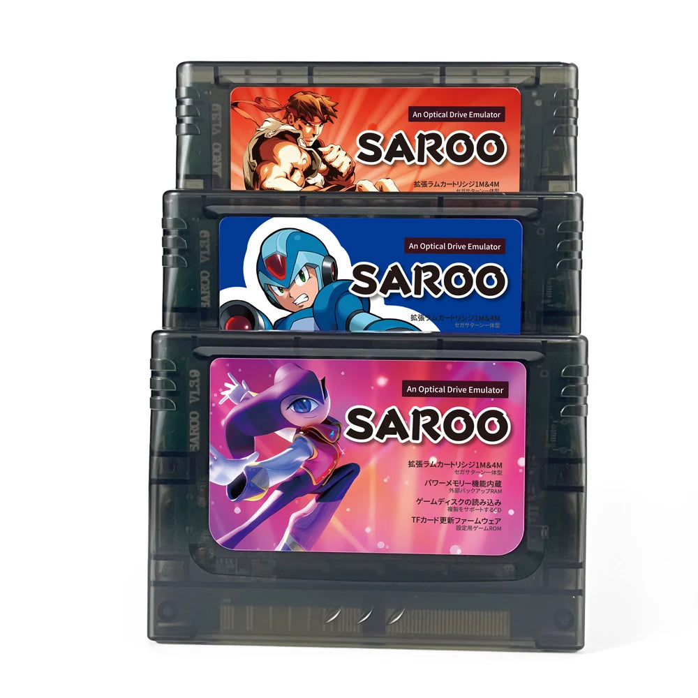 ENJOY SAROO Flashcart Region-free For Sega Saturn Viedo Console 0.8 Firm Support CD-ROM Emulated RAM Card Satiator ODE Fenrir