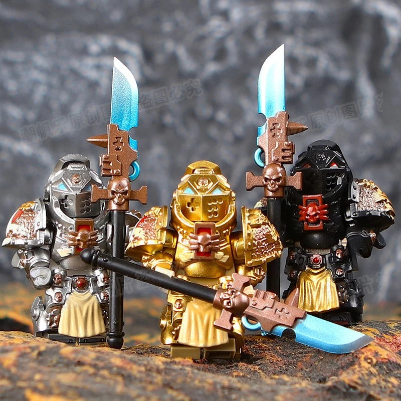 Creative Roman Warrior Brick Man Robot Model Hobby Children's Puzzle Toy Gift for Children's Holiday Gift Collection Decoration