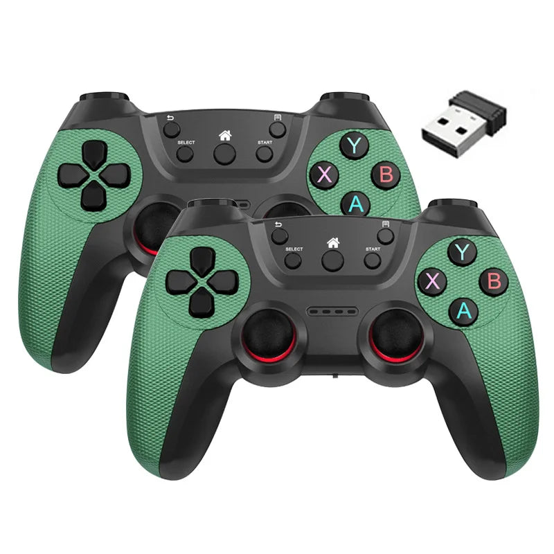 Wireless Game Controller, Plug and Play Gamepad with Dual Vibration & Turbo Burst Function, Ergonomic Anti-Slip Joystick Compatible with PS3, PC, Smart TV, TV Box