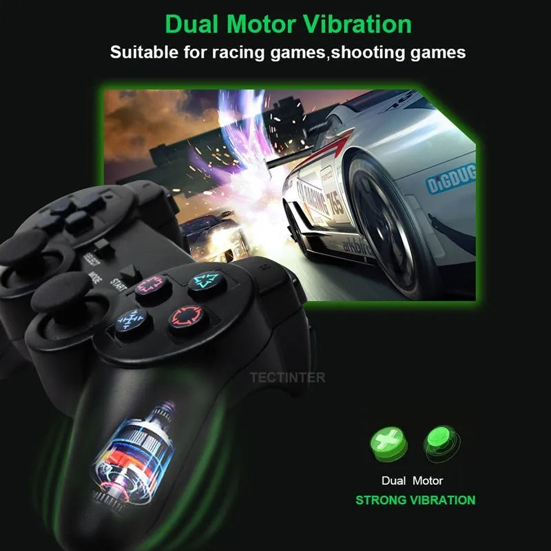 Wireless Vibrating Gamepad for Sony ps2 Gaming Controller for Playstation 2 Joystick for PC  Joypad USB Game Controle