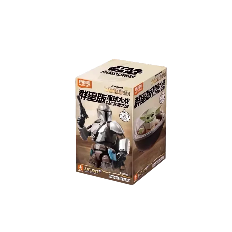 Original Blokees Star Wars Galaxy Edition Vol.1 The Mandalorian Bounty Tour Blind Box Action Figure Hero Collection Boy Gift Toy