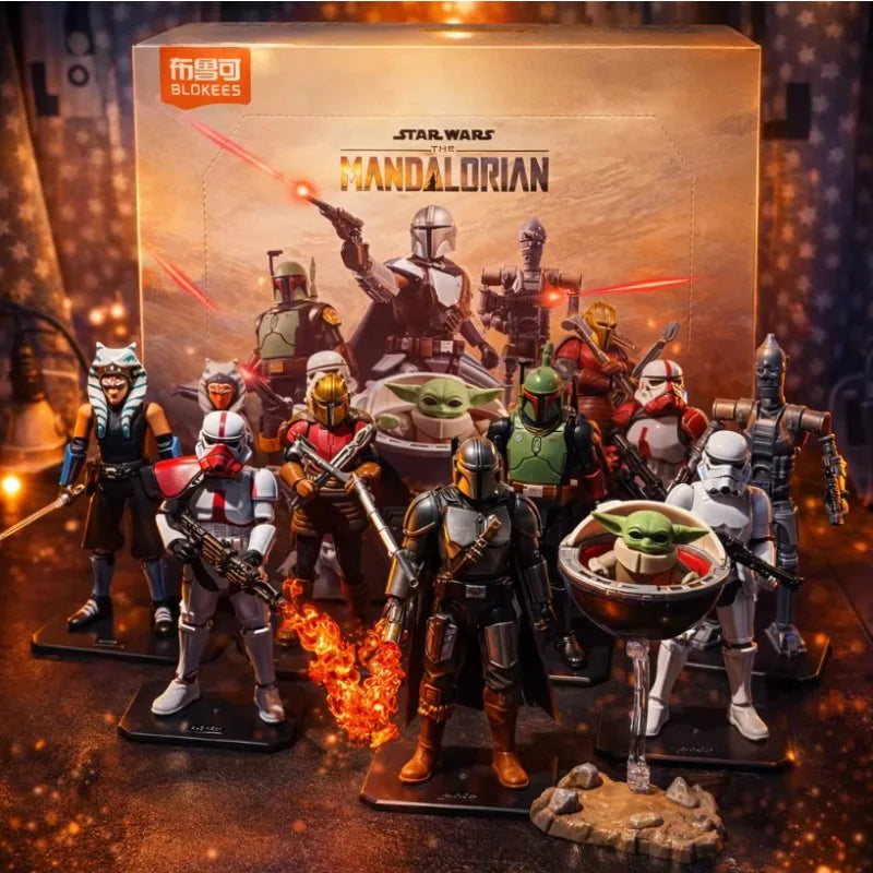 Original Blokees Star Wars Galaxy Edition Vol.1 The Mandalorian Bounty Tour Blind Box Action Figure Hero Collection Boy Gift Toy